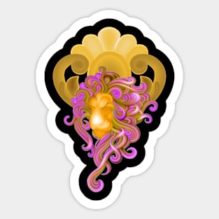 Awesome decorative lion Sticker